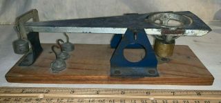 ANTIQUE WHITE LINE EGG GRADER SCALE W/ INSTRUCTIONS & WEIGHTS FARM TOOL 2