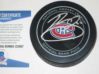 Brendan Gallagher Signed Official Montreal Canadiens Game Puck W/ Beckett