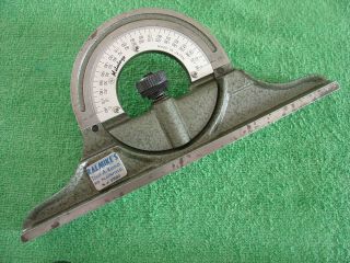 Vintage Mitutoyo Protractor Level 7” Length 3.  1/4” Tall Made In Japan