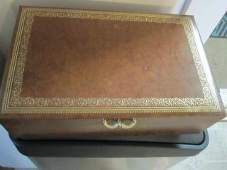 Mele Vintage Brown Jewelry Box 2 Tier