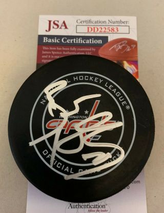 Braden Holtby Signed Washington Capitals Official Game Puck Autographed Caps Jsa
