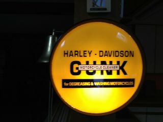 Vintage Harley Davidson Gunk Lighted Sign