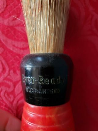 Vintage Ever - Ready 200 Shave Brush Red/black Bakelite Handle Usa