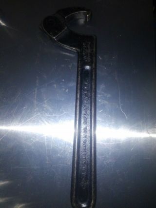Vintage Williams 474 Adjustable Hook Spanner Wrench 2 " Through 4 - 3/4 "