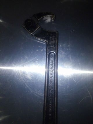 Vintage Williams 474 Adjustable Hook Spanner Wrench 2 