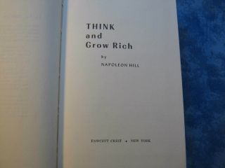 VINTAGE THINK AND GROW RICH Napoleon Hill HCDJ 1960 Revised Edition 3