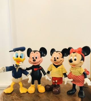 Vintage Walt Disney Productions R.  Dakin Co.  Plastic Mickey And Friends