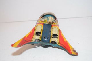 Vintage 1960 ' s Alps Tin Litho No.  7 Space Racer - Parts 3