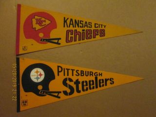 Nfl Kansas City Chiefs & Pittsburgh Steelers Vintage 1970 