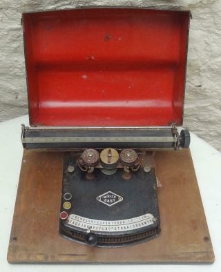 Antique Typewriter " Write Easy " Miniature Tin Plate