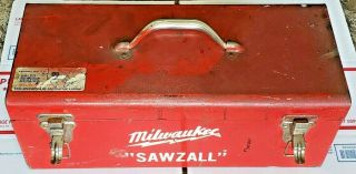 VINTAGE Milwaukee Sawzall Model 6511 Heavy Duty 2 Speed with MILWAUKEE TOOL BOX 3