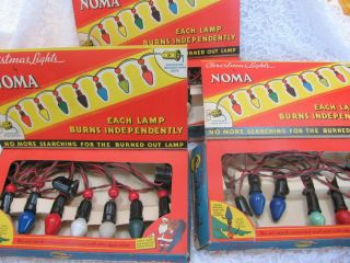 3 Boxes Vintage Noma Christmas Lights On Strings 1939
