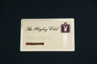 Vintage Playboy Club Gold Metal Key Card - 1960 