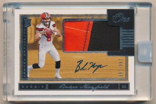 Baker Mayfield 2018 Panini One Rc Rookie Autograph 2 Color Patch Auto /199 $400