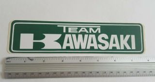 Vintage Motocross Team Kawasaki Green/white 8 " Sticker