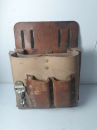 Vintage Klein Tools Leather Lineman Electrician 