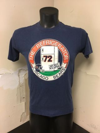 Vintage Chicago Bears T Shirt Sz Medium The Refridgerator William Perry