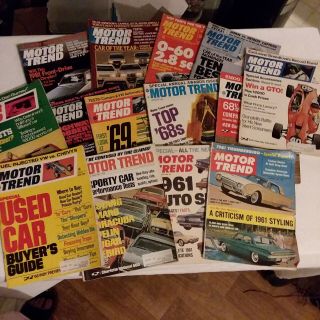 Vintage Motor Trend Magazines Photos And Articles 1968 80 81 70 60 Variety Of 14