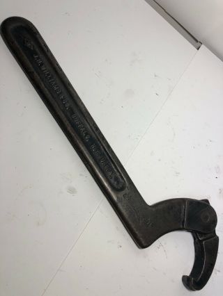 Vintage J.  H.  Williams No.  474 Adjustable Spanner Wrench 2 " - 4 3/4 "