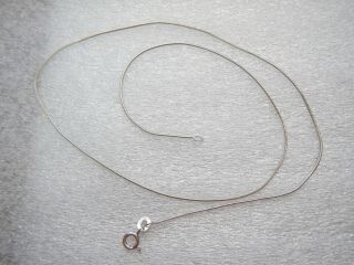 Vintage Liquid Sterling Silver 18 Inch Smooth Snake Chain Necklace Stamped