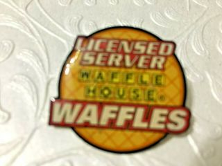 Vintage Waffle House Licensed Server Lapel Pin Pinback Advertising Restaurant