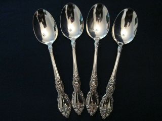 Set 4 Soup Place Spoons Vintage Oneida Stainless: Wordsworth Pattern: Exc