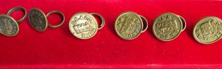6 Vintage S.  O.  & Co.  N.  Y.  Railway Embossed Uniform Buttons