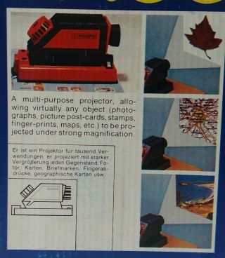 Vintage EPISCOPIO Art Tracing Projector with instructions. 2