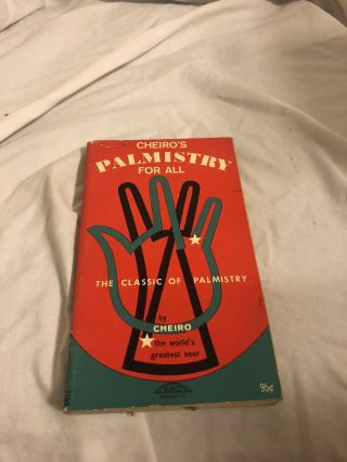 Vintage 1966 Cheiero’s Palmistry For All Softcover