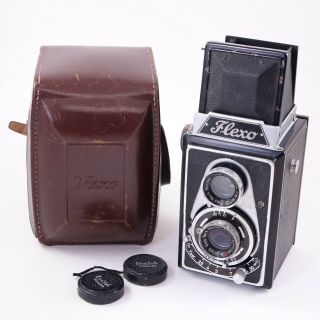Vintage Flexo Tlr 120 Film Camera 2nd Ver.  Ennar 7.  5cm F4.  5 Lens,  Germany 43642