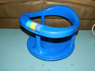 Vintage 1989 Safety 1st Baby Suction Cup Bath Tub Seat Blue Made In Usa