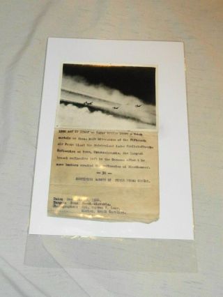 Vintage Ww Ii War Photo From A Fighter Pilot Typed Explanations