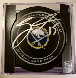 Jack Eichel Signed / Autographed Buffalo Sabres Puck With Case Great Gift