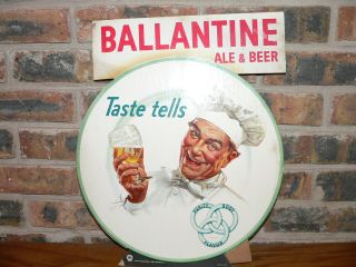 Vintage 1948 Ballantine Ale & Beer Advertising Cardboard Picture Wall Bar Sign