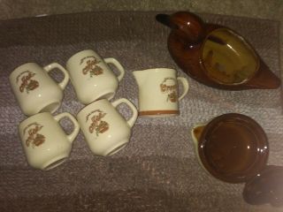 Vintage Asake Japan Fine Quality Coffee Gold W/brown Trim Coffee Latte Tea Mug