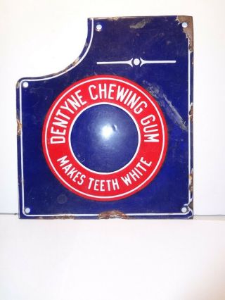 Vintage Dentyne Chewing Gum Enameled Porcelain Advertising Sign