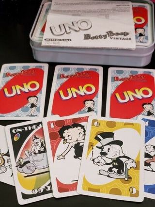 Betty Boop Vintage UNO card game in collectible tin 3