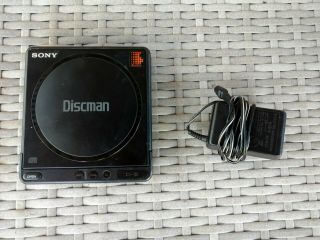 Vintage 1988 Sony Discman D - 4 Cd Compact Disc Player W/ Ac Adapter
