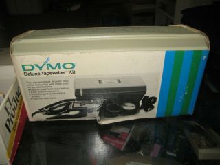 Vintage Dymo 1550 - 01 Chrome Label Maker Bundle Deluxe Tapewriter Kit Plus More
