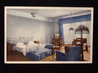 C1920 Guest Room,  Grand Hotel De Pekin,  Pekin,  (beijing) China Vintage Postcard