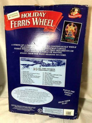 Vintage Mr Christmas Lighted Musical Holiday Ferris Wheel Collectible 3