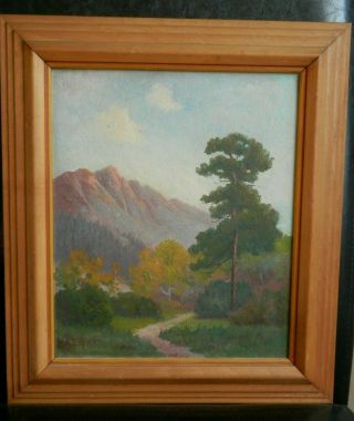 Antique Listed California / Colorado Artist Oil Painting Old Fine Art Artwork
