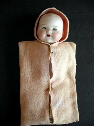 Armand Marseille Bisque Doll Cloth Body A M Germany Flange Head