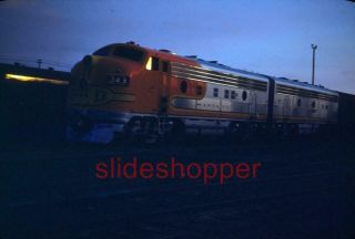 Slide Photo Santa Fe Rr Railroad Chief 343 Emd F7 Locomotive Train 1953 E9