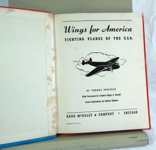 Wings for America Fighting Planes of the USA Thomas Penfield 1941 Air Force WW 2 2