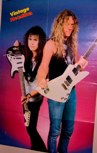 Metallica Vintage Shot Full Color Poster James Hetfield Kirk Hammett Very Cool
