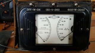Vintage Frigidaire Watt And Voltage Meter Megger Tester Model 2020 - F 3000w/260v