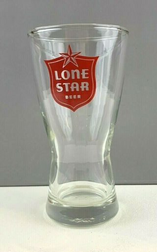 Vintage Lone Star Beer Texas Glass 5.  5” Tall