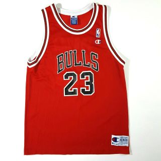 Vintage Nba Champion Chicago Bulls Jordan 23 Youth Jersey Size Xl 18 - 20 Red