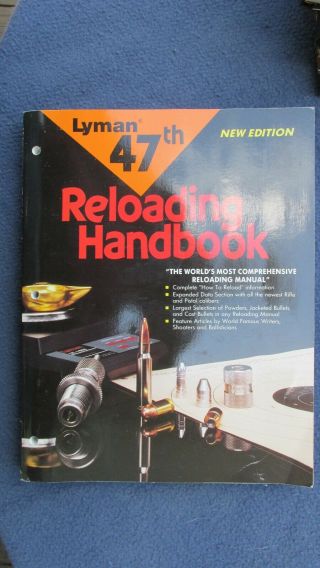 1993 Vintage Lyman 47th Edition Reloading Handbook 480 Pages